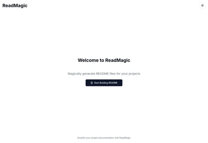 실제 ReadMagic 배포 사이트의 Welcome to ReadMagic 시작 화면