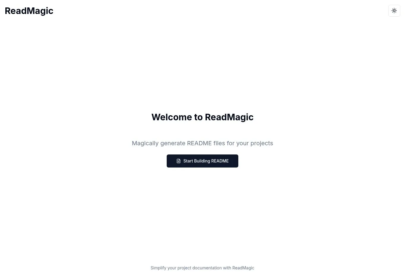 실제 ReadMagic 배포 사이트의 Welcome to ReadMagic 시작 화면